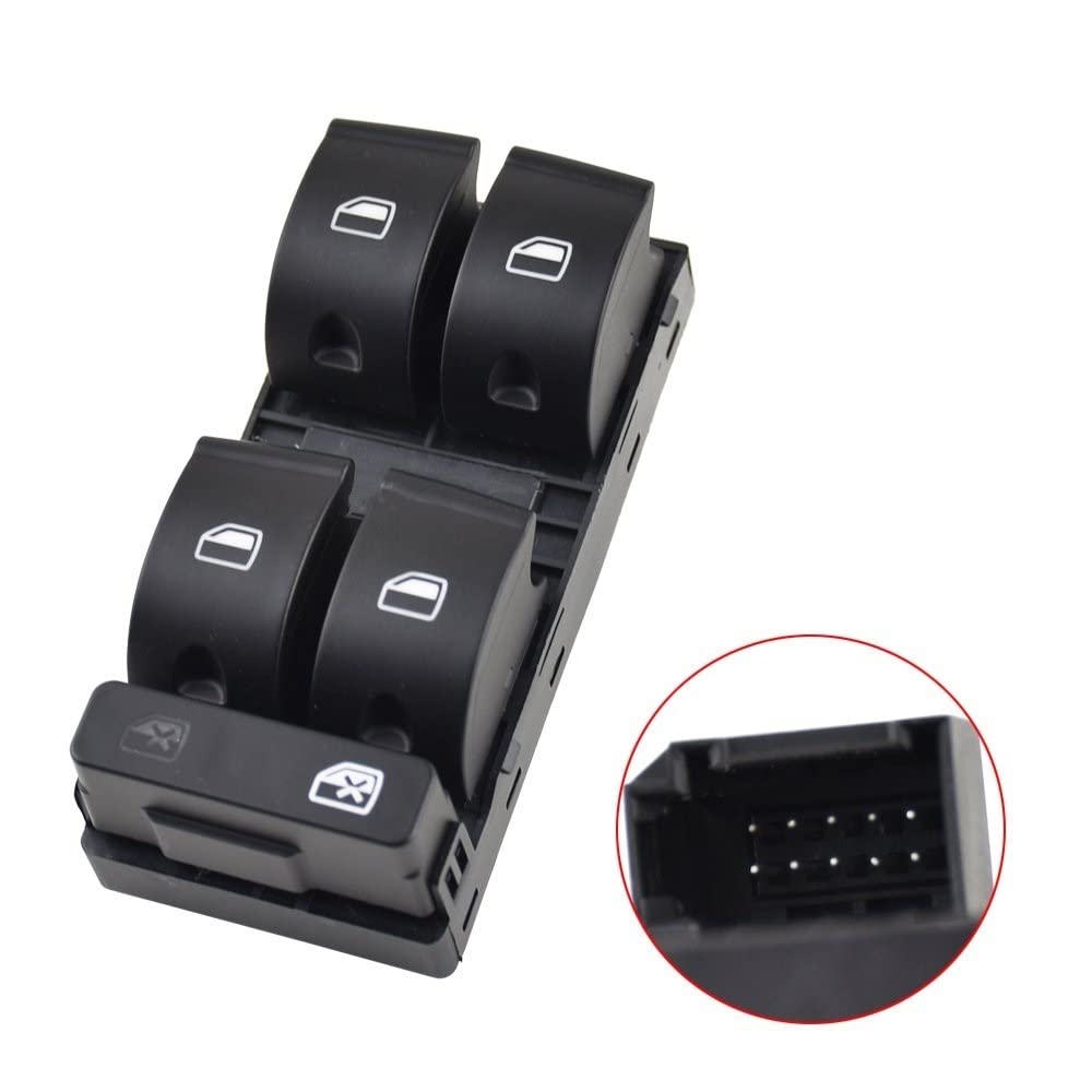 Interruttore di controllo del sollevatore elettric Per A4 B6 B7 2003-2008 Interruttore elettrico per finestrino principale Pulsante Accessori per auto 8E0959851B 4F0959855A(Master Switch)