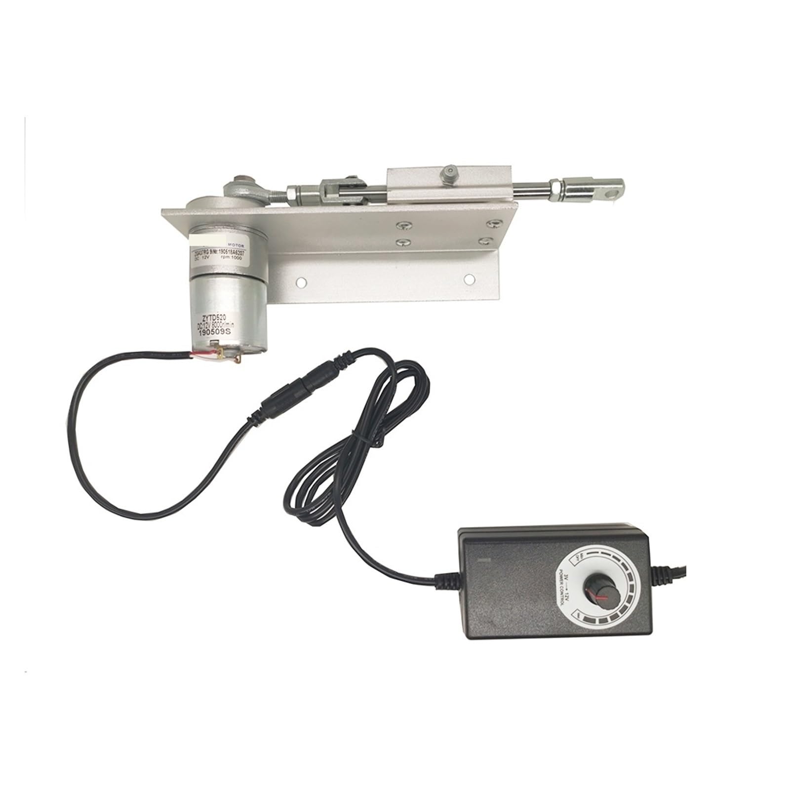 Linearantrieb, DC 12V Hubkolben-Linearmotor + Drehzahlregelung Netzteil DIY Untersetzungsmotor Gleichstrom-Linearmotor Teleskop-Linearantrieb(15rpm)