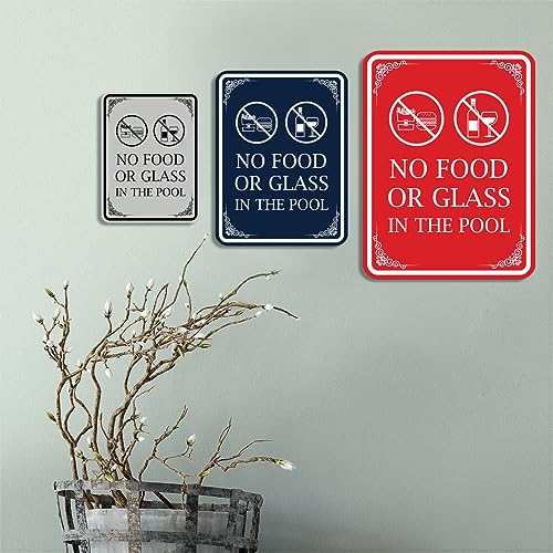 Señal para piscina para puerta o pared de 6x8 pulgadas miniatura 3