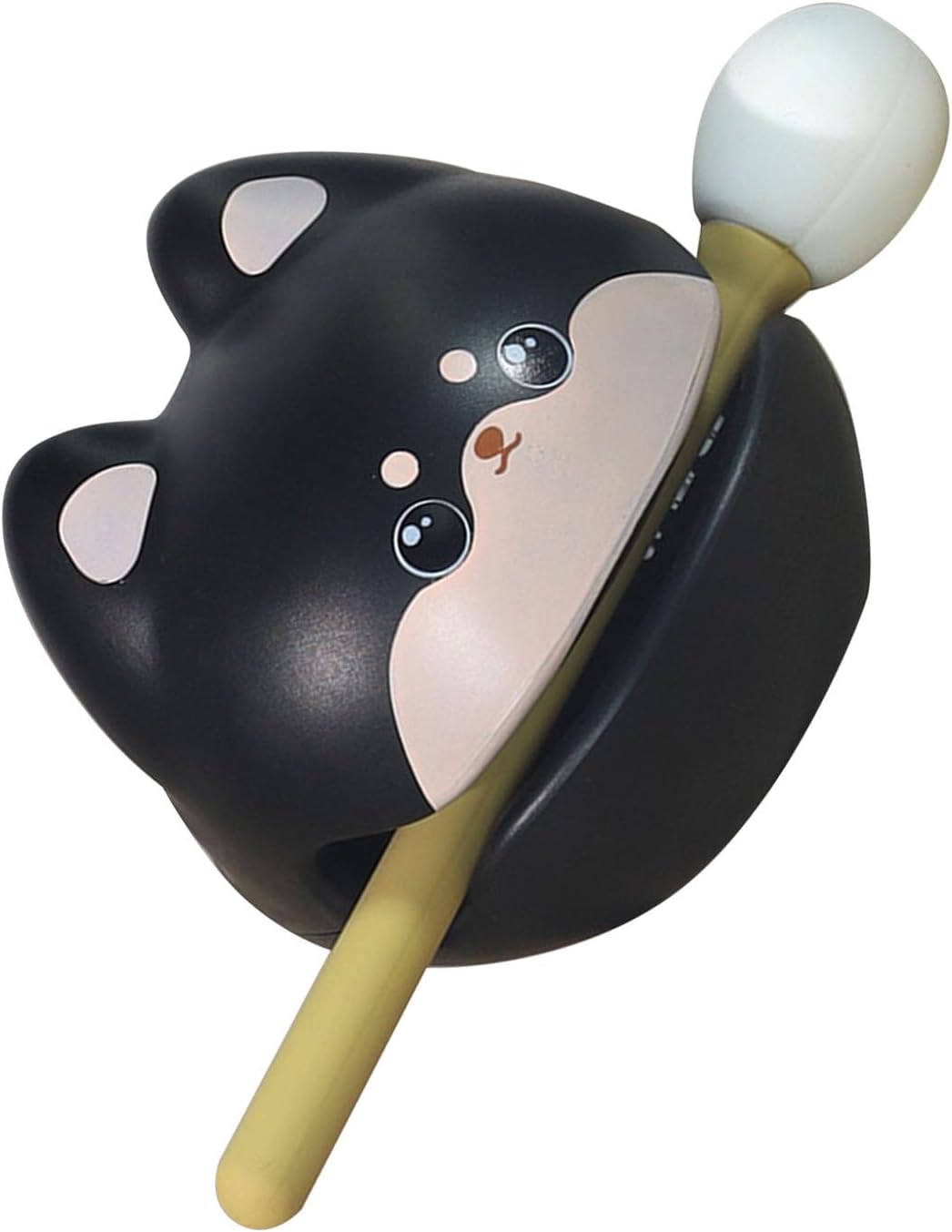 Cute Fish Temple Block,Mini Zen Drum with Mallet Resin Percussion Instrument Mind Calming Desktop Ornament Animal Figurine Fish Temple Block for Meditation Office Stress Relief (F)