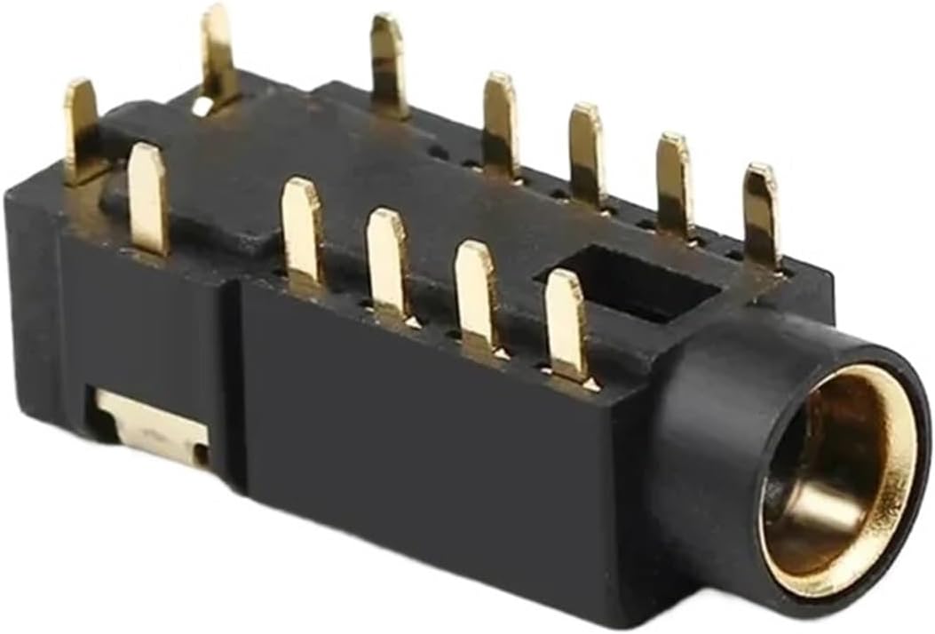 12 Pins Audio Jack 4.4mm Connector Female 5 Pole Earphone Plug(2pcs)