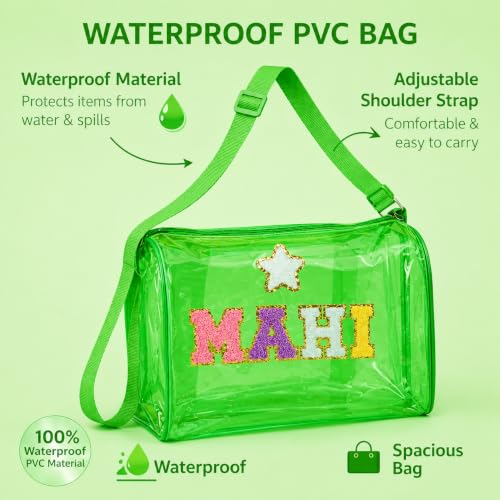 Image of AICA Personalized Name Embroidered Letters & Patch Duffle Bag for Kids Boys & Girls Age 1-18 Years Age Group (Green) | Gift for Boys Girls Kids