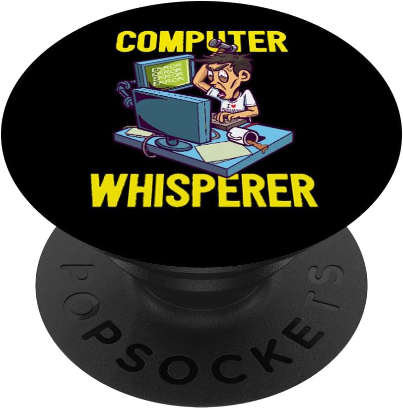 Computer Whisperer Funny Debugging Quotes Error Coder Geek PopSockets Adhesive PopGrip