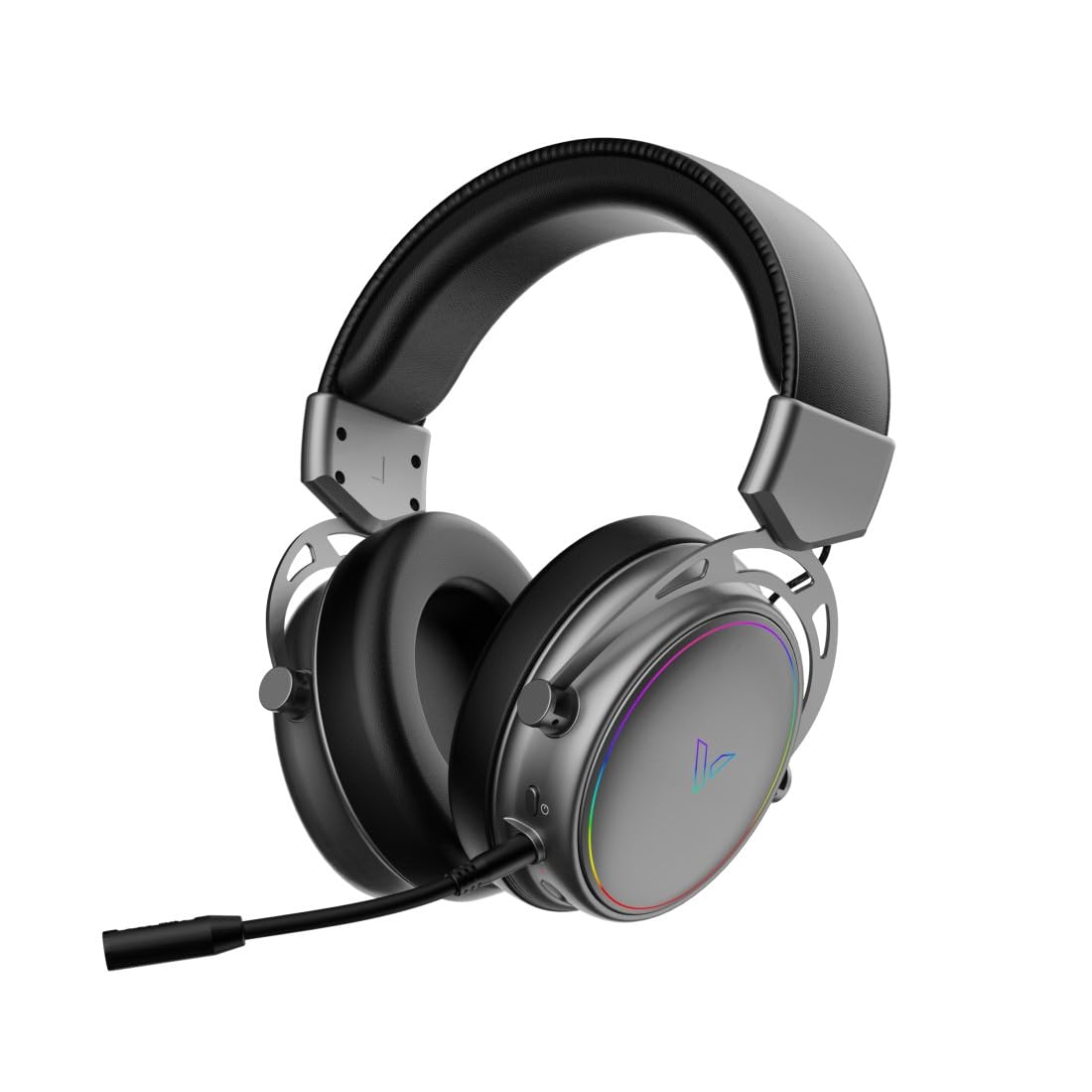 Rapoo VH800 - Cuffie wireless da gioco Over-Ear, microfono flessibile con muto, cuscinetti auricolari in ecopelle, batteria 46 ore, cuffie Bluetooth e 2,4 GHz PC/Mac/Xbox One/PS4/Nintendo Switch,