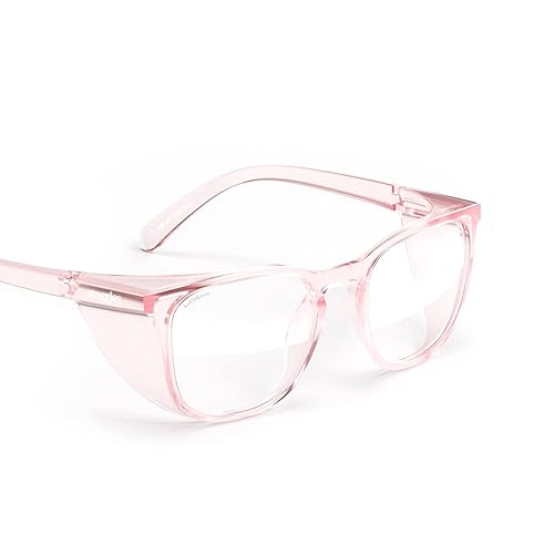 Stoggles - Oficial - Cuadrado - Gafas de seguridad con certificación Z87.1 - Antivaho - Bloqueo de luz azul (talla S, Blush), Mini