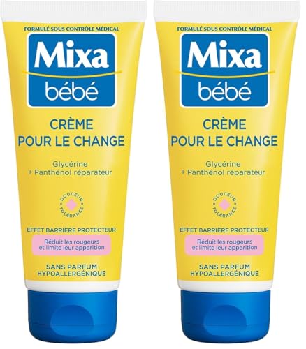 Mixa Bébé Crème pour le Change, 100 ml (Lot de 2)
