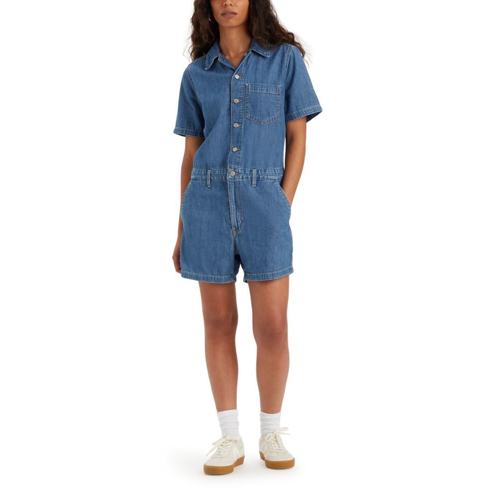 

                                                    Levi's Women's Short Sleeve Heritage Romper, (New)