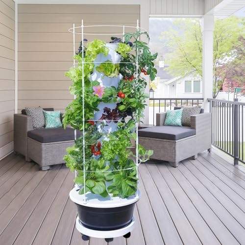 Hydroponic Growing System Kit,Indoor&Outdoor Vertical Hydroponic Growing Garden for Leafy