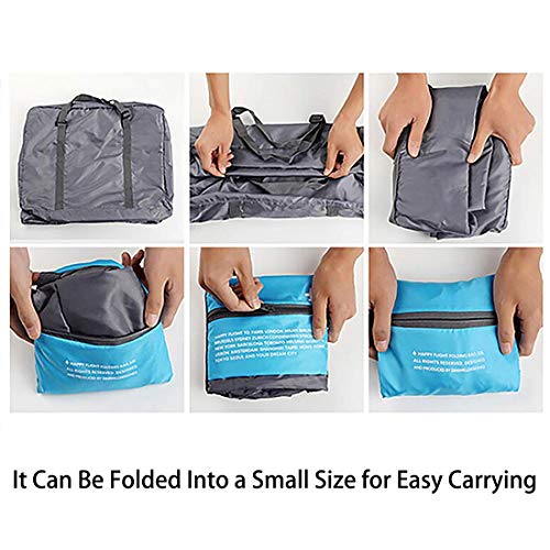 Image of KPS Travel Foldable Nylon Duffle Tote Bag Portable Waterproof Handbag Folding Sport Weekend Shopping Luggage Bag Gym Sports Bag