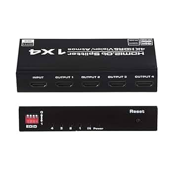Amazon | HDMIスプリッター1x4 HDMI 分配器 1入力4出力 4K 60Hz