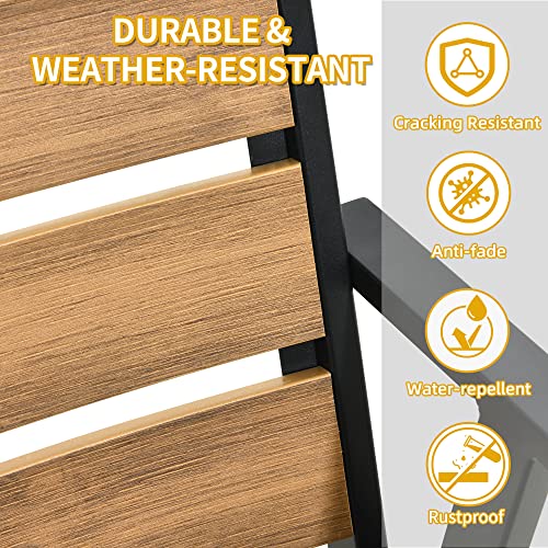 Dwvo Patio Dining Chairs Aluminum Frame Set Of 2 With Armrest For Outdoor Garden And Deck #TOP3