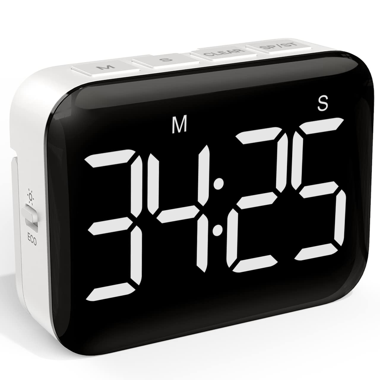 Minuteur De Cuisine Magnétique Avec Grand écran LCD - Double Alarme, Durée Jusqu'à 199 Min - Pour Cuisine, Salle De Classe, Sport