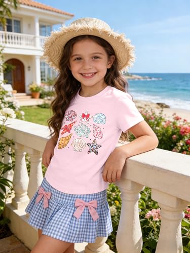 Image of Girls Graphic Shirts Oversized Sunshine T Shirt Short Sleeve Tee Tops Cute Trendy Girls Clothes for 5-14 Years