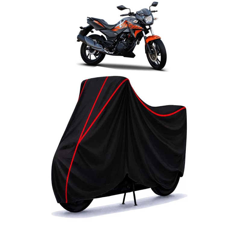 Image of Hero Xtreme 200 R Water Resistant Bike Cover for All Motorcycles & Rain | Heavy Duty Taffeta Fabric | UV Protection, Dustproof, Scratchproof | All Weather Two Wheeler Body Cover with Elastic Bottom
