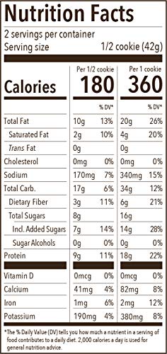 Munk Pack - Peanut Butter Chocolate Chip - Protein Cookie - 6 Pack - 18G Protein, Vegan, Gluten-Free, Soft Baked - 2.96Oz #TOP1