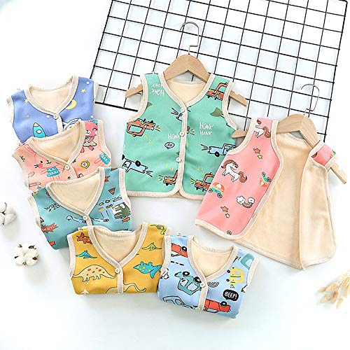 Baby Girl Soft Polar Fleece Lightweight Vest Snaps Closure Waistcoat Outerwear Polyester Plus Cotton Vests 3-4 Years Brown Zebra #TOP3