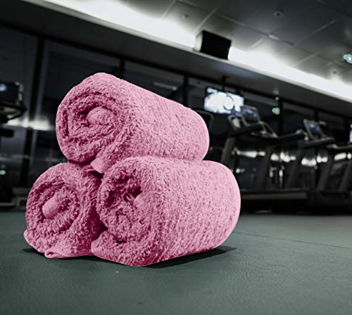 Image of Utopia Towels 24 Pack Cotton Washcloths Set, 100% Ring Spun Cotton, Premium Quality Flannel Face Cloths, Highly Absorbent and Soft Feel Fingertip Towels, Dusty Pink