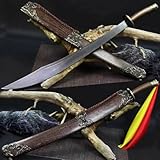 39 Inch Damascus Folded Steel Chinese Broadsword Qing Dynasty Dao Kung Fu Sharp Sword Knight Machete