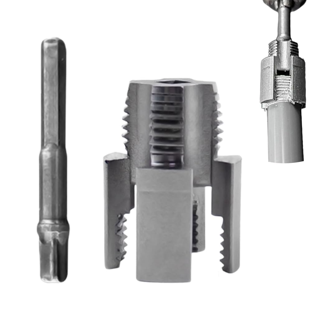 1/2" Pipe Threading Die Head for Electric Drill, 2 in 1 Integrated Internal & External Pipe Threading Tool with Hex Shank, Pipe Threader Tool, Universal Pipe Threading Tool-picture-34