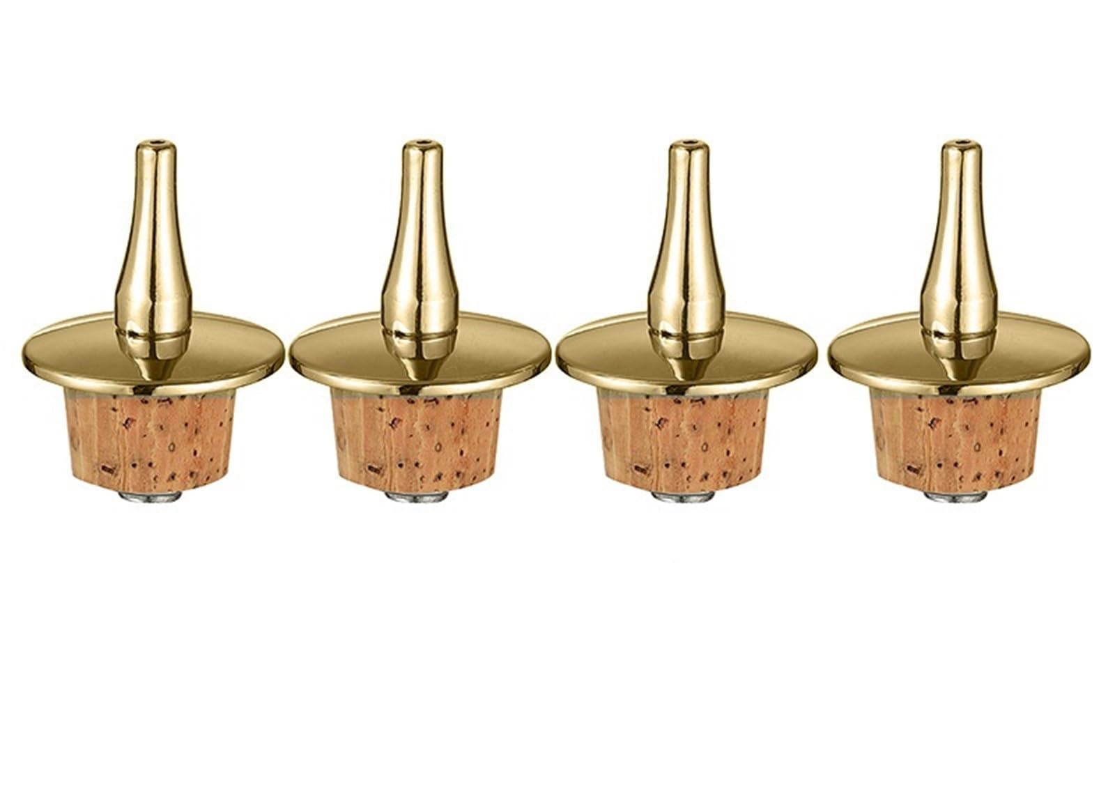 Bouchons à vin 6 pièces goutteur liqueur Dasher hauts outil de barre for garder le Champagne frais(Gold)