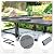 Sophia & William 7 Pieces Patio Dining Set, Metal Patio Table and Rattan Chairs Set for 6, Rectangular Outdoor Table and Chairs, 1.6"-2" Adjustable Umbrella Hole