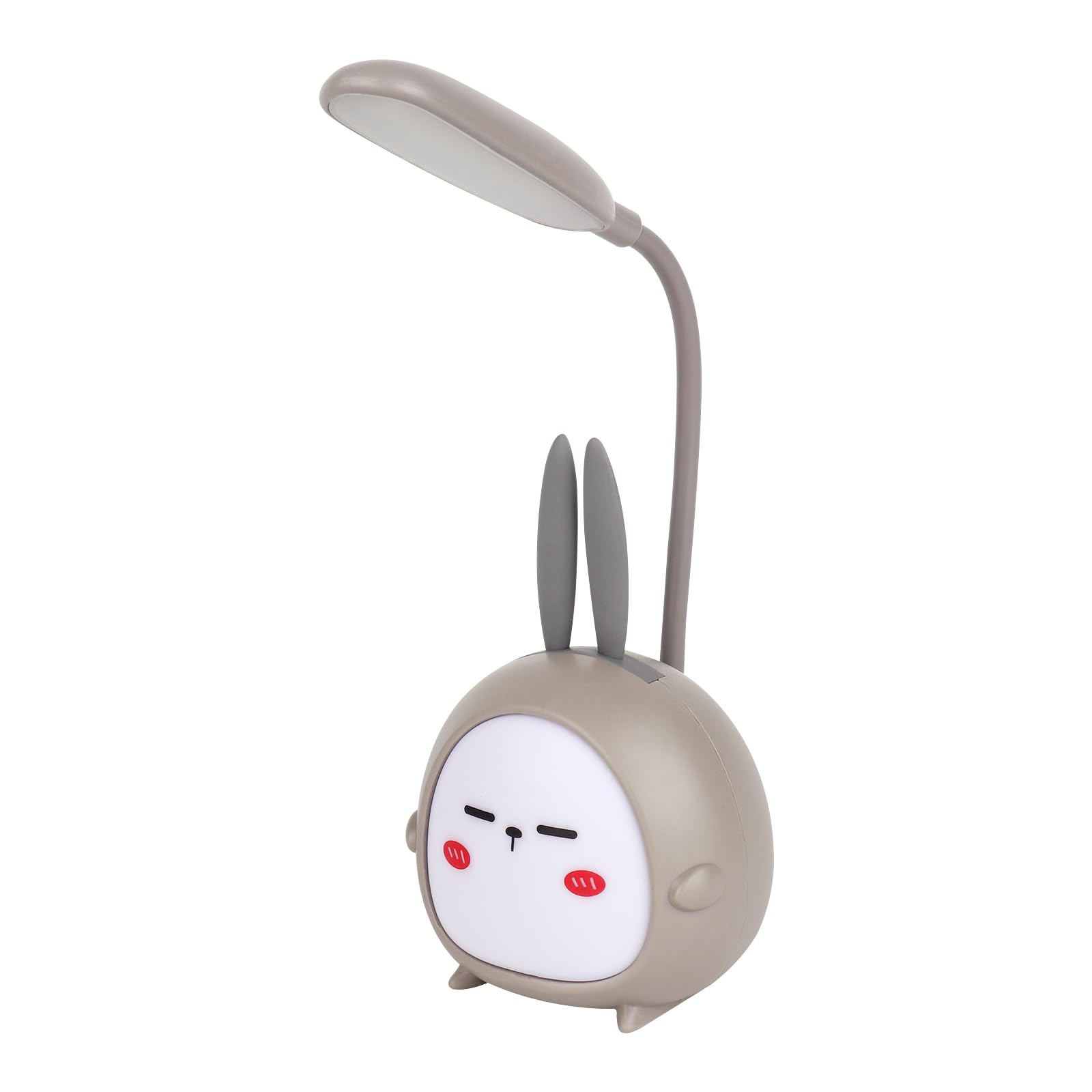 YANGUN Lampara Escritorio LED, Lampara Escritorio Infantil, Lámpara de Escritorio Creativa, Recargable por USB, para Trabajo, Leer, Estudiar, Protege a ojos, Gris