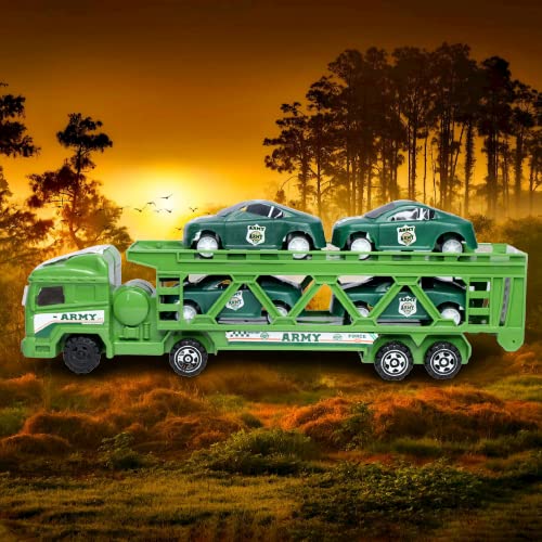 Confidence Kid Toy Army Military Truck Car Carrier Truck Toys with 4 Mini Cars Toy Learning Toys Play Vehicles Car Gifts for Kids Boys Girls for Children Toy (Multicolor) (Light Green) (B0B4HB9R2T) Amazon Price History, Amazon Price Tracker