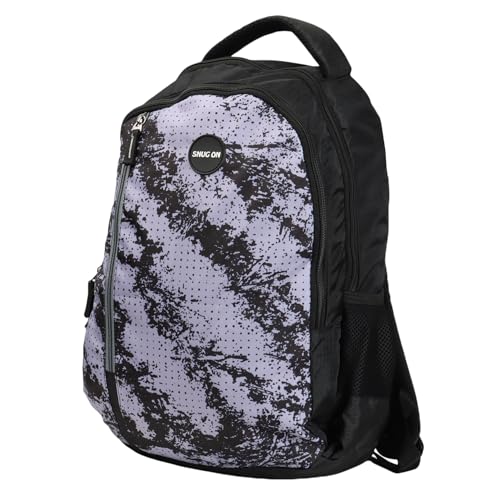 Image of Printed Backpack for School, Office & College | Polyester Turquoise Tuition Case for Adults| Comfortable Bags for Girls & Boys | Carry-On with Bottle Holder Pocket - 2 Main Compartments