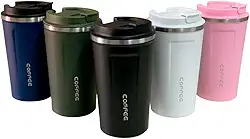 Copo Térmico Cafe Cerveja Com Tampa Aço Inoxidável Anti-vazamento 500ml Cor:Preto