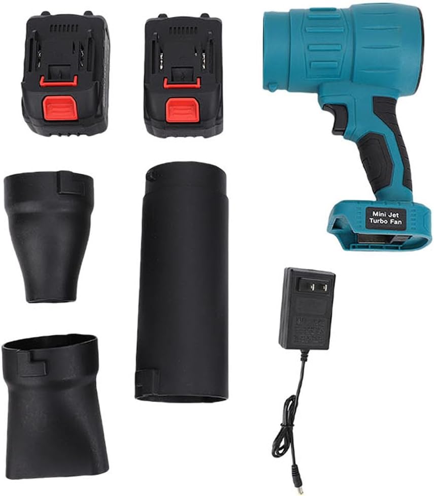 Generic Electric Leaf Blower, 32000rpm High Speed Cordless Handheld Leaf Blower with Extension Tube and Nozzles, for Dust Debris Leaves Yard Patio (US Plug)