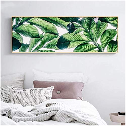 Kit diamant peinture complète plante feuille verte grand format 40x80cm broderie strass - 2