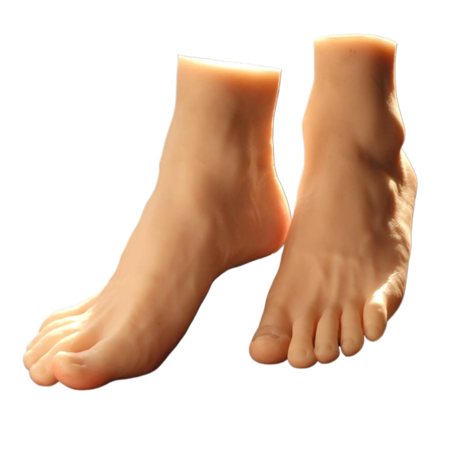 Fałszywy Model stopy męski manekin 1:1 realistyczne zdobienie paznokci Manicure stóp praktyka wyświetlacz stóp Tarsel palce kości guma miękka TPE4201(Skin Toes bone,One pair)