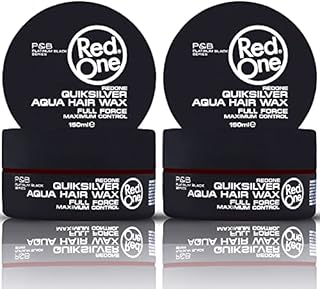 RedOne Hair Styling Aqua Wax Grey 2x 150 ml | Firm Hold | Hair Gel Wax | Ultra Hold | Men & Women Hair Wax | Watermelon Scent | Maximum Control