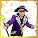 Seenelling 4 Pcs Pimp Costume Accessories Include Dollar Scepter Halloween Dress up Parties Pimp Cane Dollar Necklace Retro Sunglasses for Men Women 80s 90s Pimp Accessories Halloween Dress up Parties