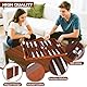 Cbilzxer Backgammon Koffer, 18 Zoll Backgammon-Set aus Kunstleder mit Filzauskleidung | Leise Würfelbecher | Faltbares Reise-Spiel für Erwachsene & Familie | Komplett-Set inkl. Steine, Würfel & Becher
