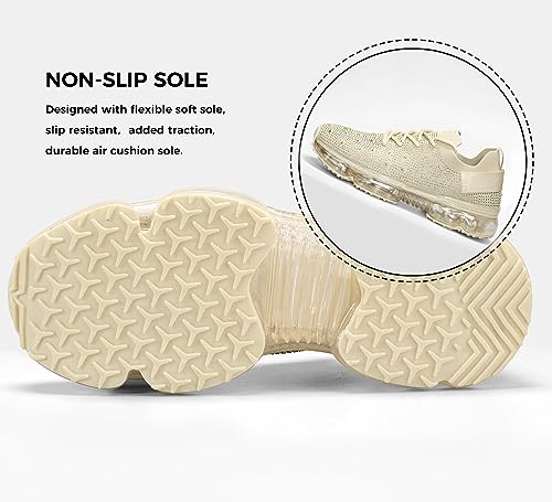 Image of LUCKY STEP Women Air Cushion Fashion Sneakers Breathable Casual Comfortable Lightweight Walking Shoes