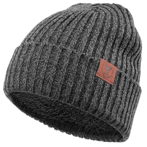 OZERO Winter Beanie Mütze,Thermo Strickmütze Laufmützen Wintermütze...