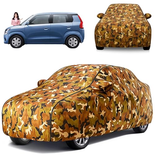 Image of Avecrew Car Cover Compatible with Maruti Wagonr (Model-2019-Till Date) with Mirror Pocket,100% Waterproof, Triple Stitched, Heat & UV Resistant Wagonr New Car Cover- Jungle