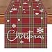 Christmas Table Runner Fiocchi di Neve Quadri Ross iCentrino Natalizio Lavabile Centro Runner da Tavolo Centro Poliestere Moderno per Decorazione della Tavola da Pranzo 33 x 183 cm immagine