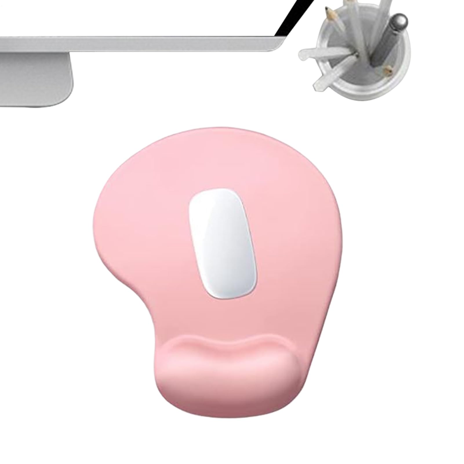 Tappetino Mouse con Appoggiapolsi Supporto Ergonomico Antiscivolo per Polso | Tappetino per Computer Unisex Adulti per Ufficio Casa Computer Portatile Lavoro Studio