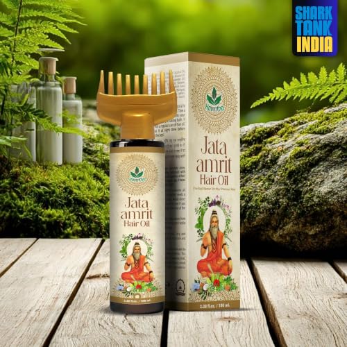 Image of Havintha Jata Amrit Herbal Hair Oil For Men & Women - 100 Ml | Helps Hair Growth, Long, Shiny & Reduces Hair Fall | With Rosemary, Tea Tree, Lavender, Castor Oil, Ratanjot, Neem Leaves, Black Seeds