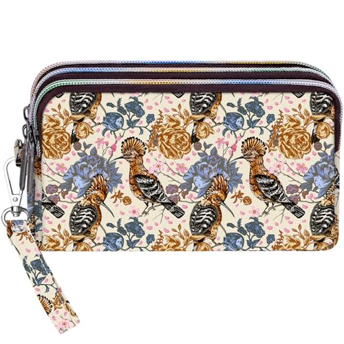 Image of BIAOTIE Large Capacity Wristlet Wallet - Women Printed Nylon Waterproof Handbag Clutch Purse