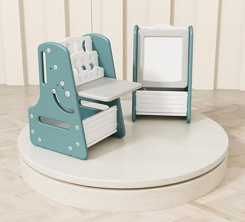 【2024新】お絵描きボード キッズデスク イーゼル付き 大きい 多機能テーブル&チェア 絵本棚 知育デスク 収納付き おしゃれ 軽量 コンパクト 2way 絵本ラック大きいサイズ プレゼント に 子供