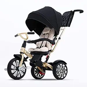 Bentley Mulliner 6 in 1 Stroller (6m to 5y), Officially Licensed & Designed by Bentley Motors UK (Inspired by The Exclusive Bentley Continental GT Mulliner) Gold.