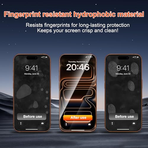 Image of OneFish for iPhone 16 Pro Privacy Screen Protector - 4 Way 360 Anti Spy