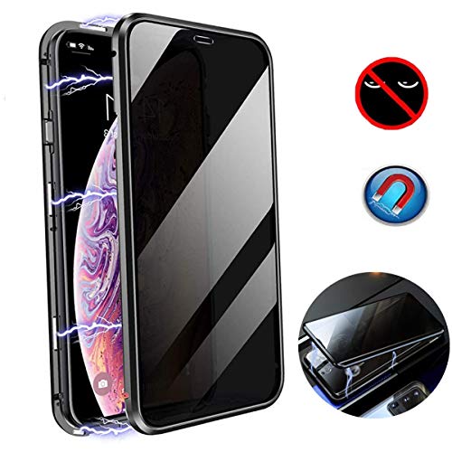Magnetic Privacy Case Fits for iPhone 11, Double-Side Glass Full Screen Protection，Anti-Peeping Magnetic