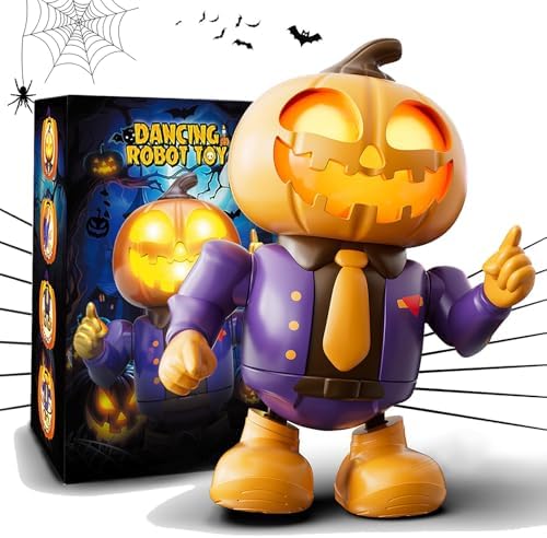 Halloween Themed Toys, Pumpkin Dancing Robot – Plays Spooky Music...