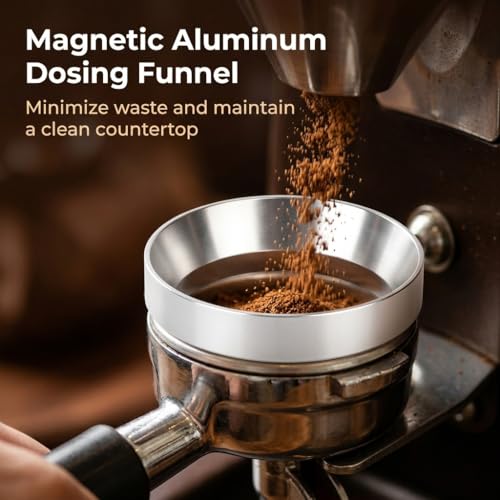 Image of Supvox 3 Pcs Espresso Accessories Kit Fits Espresso Machine Coffee Distributor and Tamper Leveler with Magnet Dosing Funnel for Portafilters Home Bar