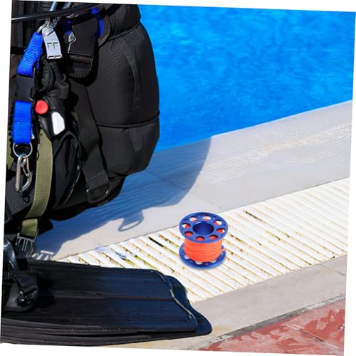 Carrete de buceo con cuerda resistente a la corrosión accesorio spool de aluminio compacto 6
