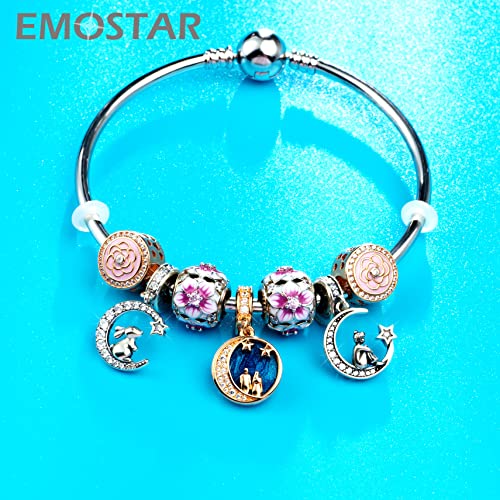 Image of Animal Theme Charms, Mom /Child of Owl Bear Dog, Rabbit Flamingo Elephant Panda Cat Parrot Crocodile Unicorn Charms in 925 Sterling Silver, Fit European Bracelet /Necklace, Gift for Mother /Friend /Lover
